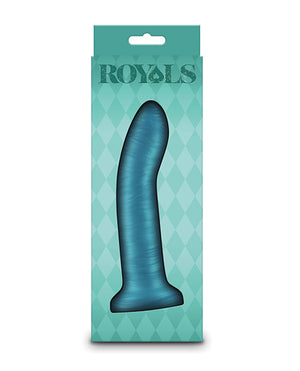 Royals Royals 6" Charlie Curved Dildo - Metallic Teal - Image 2