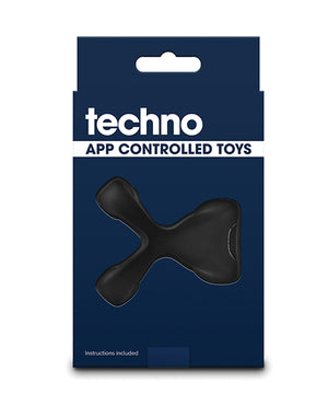 Techno Techno Strobe App Controlled Vibrating Cock Ring - Black - Image 2