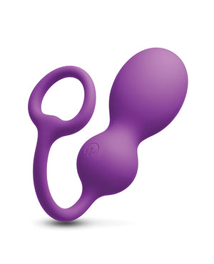 Techno Bop Butt Plug w/Cock Ring - Violet - Image 2