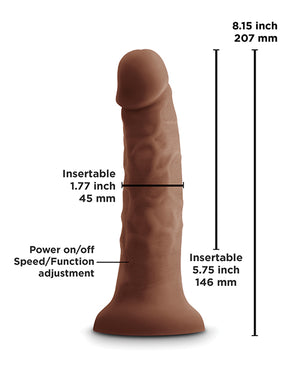 Colours Colours Pleasures 7" Vibrating Dong - Brown - Image 4