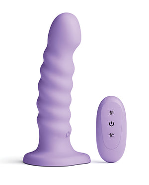 Colours Colours - Ribbed - 6" Vibrating Dildo - Purple - Image 2