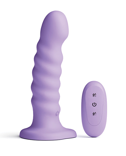Colours Colours - Ribbed - 6" Vibrating Dildo - Purple - Image 2