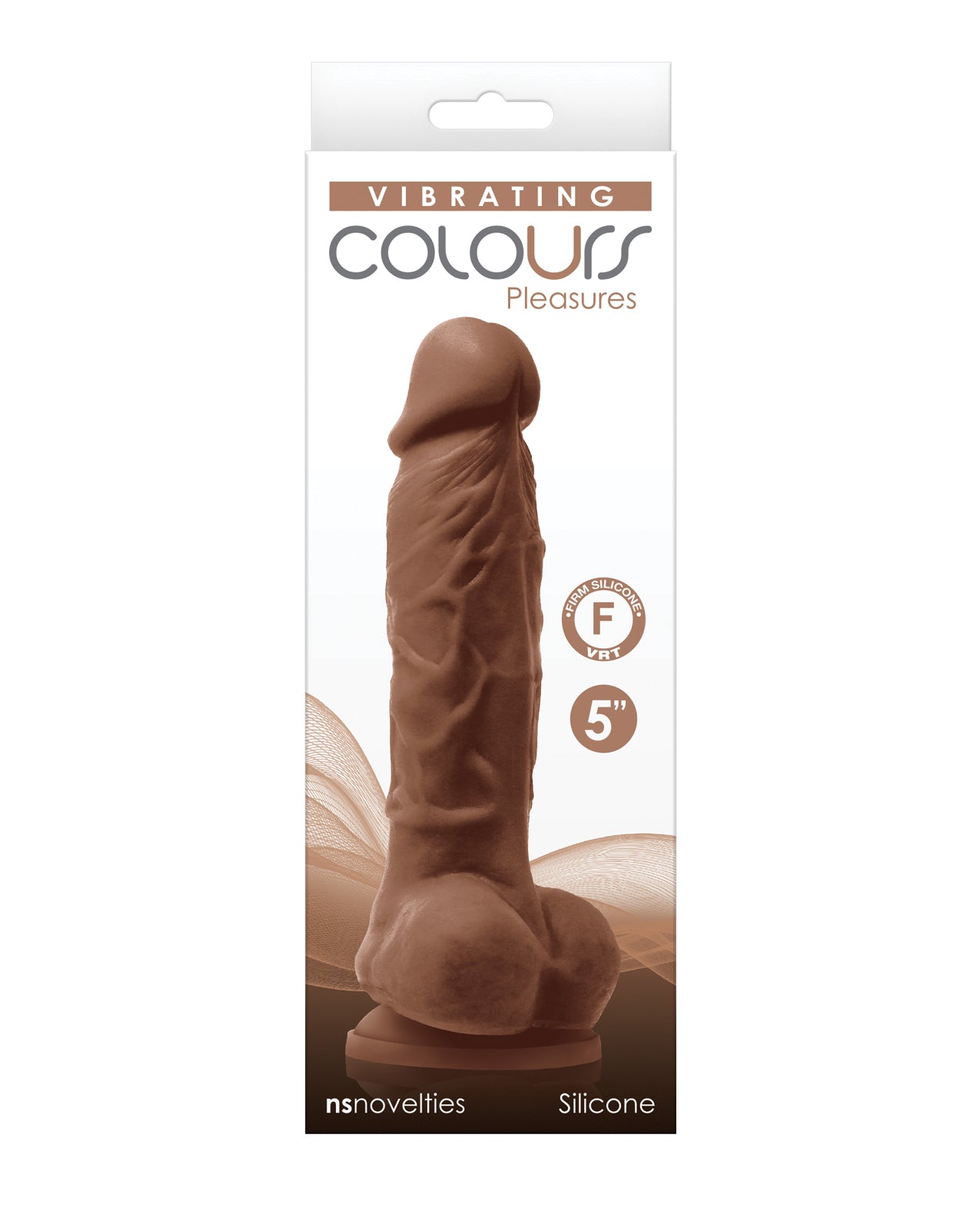 Colours Colours Pleasures 5" Vibrating Dildo - Brown