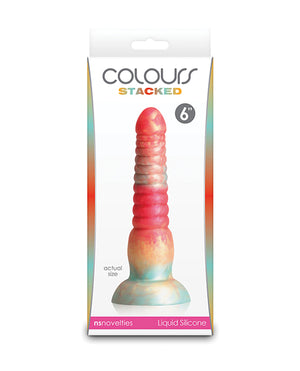 Colours Colours Stacked 6" Dildo - Red/Gold