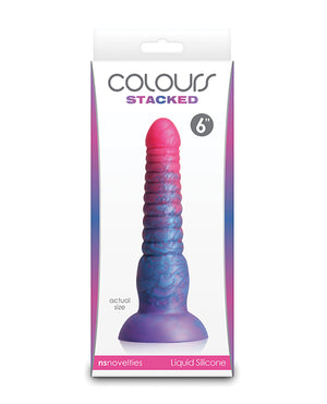 Colours Colours Stacked 6" Dildo - Pink/Blue