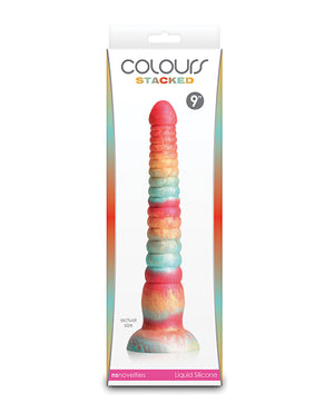 Colours Colours Stacked 9" Dildo - Red/Gold