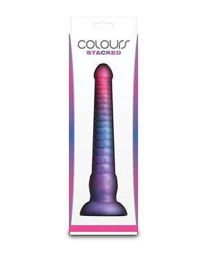 Colours Colours Stacked 9" Dildo - Pink/Blue - Image 4