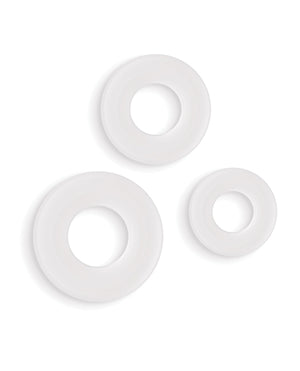 Firefly Firefly Glow in the Dark Bubble Cock Rings - White, Pack of 3 - Image 2