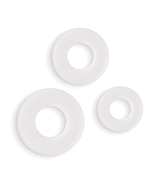 Firefly Firefly Glow in the Dark Bubble Cock Rings - White, Pack of 3 - Image 2