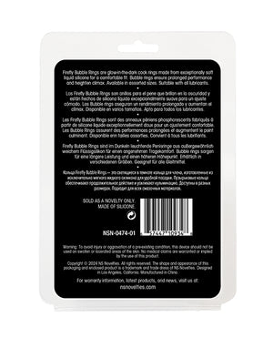 Firefly Firefly Glow in the Dark Bubble Cock Rings - White, Pack of 3 - Image 5