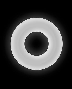 Firefly Glow in the Dark Bubble Cock Ring - Small, White - Image 3