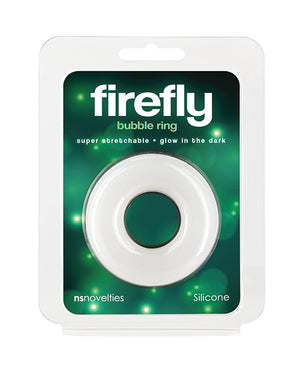 Firefly Firefly Glow in the Dark Bubble Cock Ring - Large, White