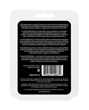 Firefly Firefly Glow in the Dark Bubble Cock Ring - Large, White - Image 5