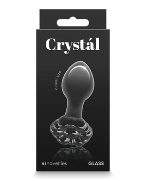 Crystal Crystal Flower Butt Plug - Black