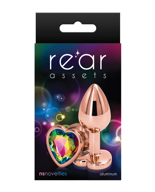 Rear Assets Rear Assets Rose Gold Heart Small - Rainbow - Image 2