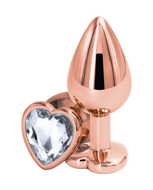 Rear Assets Rear Assets Rose Gold Heart Medium - Clear - Image 2