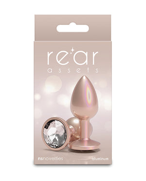 Rear Assets Rear Assets Small w/Clear Gem - Iridescent Champagne