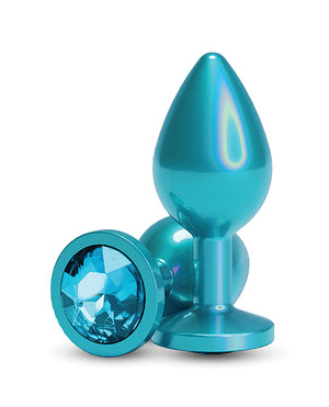 Rear Assets Medium w/Teal Gem - Iridescent Teal - Image 3