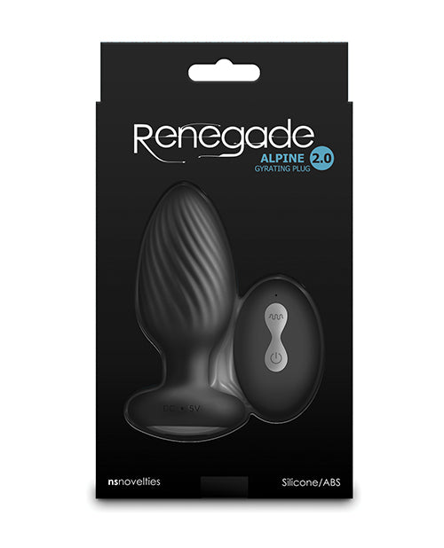 Renegade Alpine 2.0 Gyrating & Vibrating Butt Plug w/Remote - Black - Image 2
