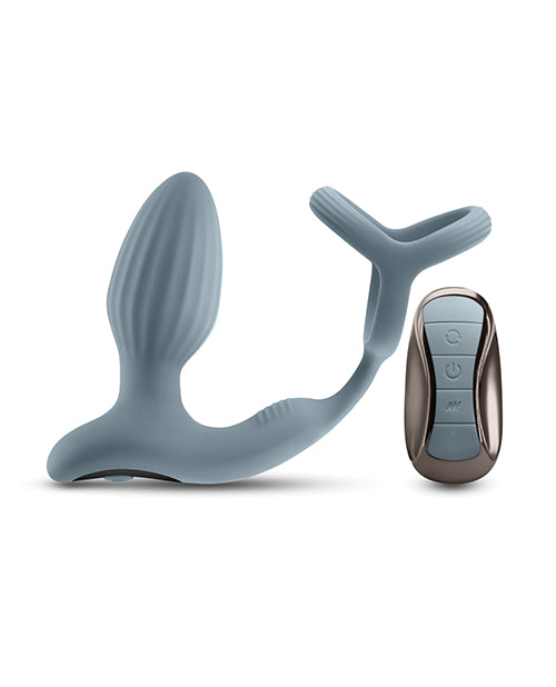 Renegade Renegade Pinnacle Cock Ring &amp; Gyrating Prostate Massager - Gray - Image 2