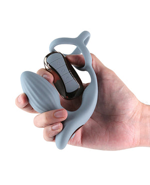 Renegade Renegade Pinnacle Cock Ring &amp; Gyrating Prostate Massager - Gray - Image 3