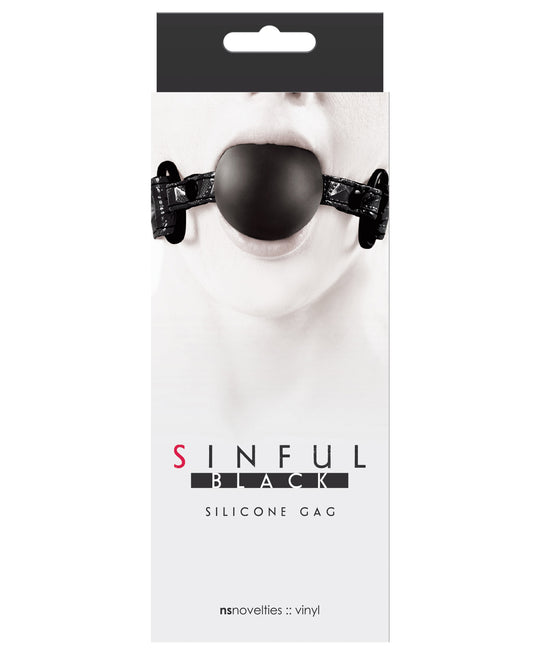Sinful Sinful Soft Silicone Gag - Black