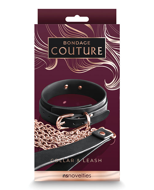 Bondage Couture Bondage Couture Collar &amp; Leash - Black