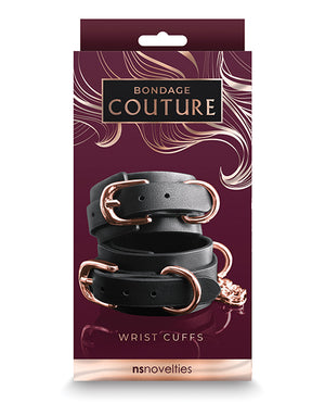 Bondage Couture Bondage Couture Wrist Cuffs - Black