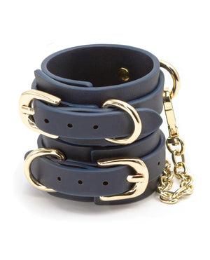 Bondage Couture Bondage Couture Vinyl Wrist Cuff - Blue - Image 2