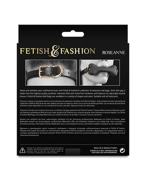 Fetish &amp; Fashion Fetish &amp; Fashion Roseanne Ball Gag - Black - Image 3