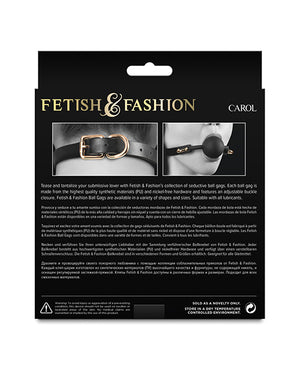Fetish &amp; Fashion Fetish &amp; Fashion Carol Ball Gag - Black - Image 3