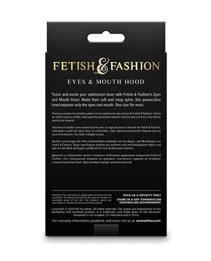 Fetish &amp; Fashion Fetish &amp; Fashion Eyes &amp; Mouth Hood - Black - Image 3