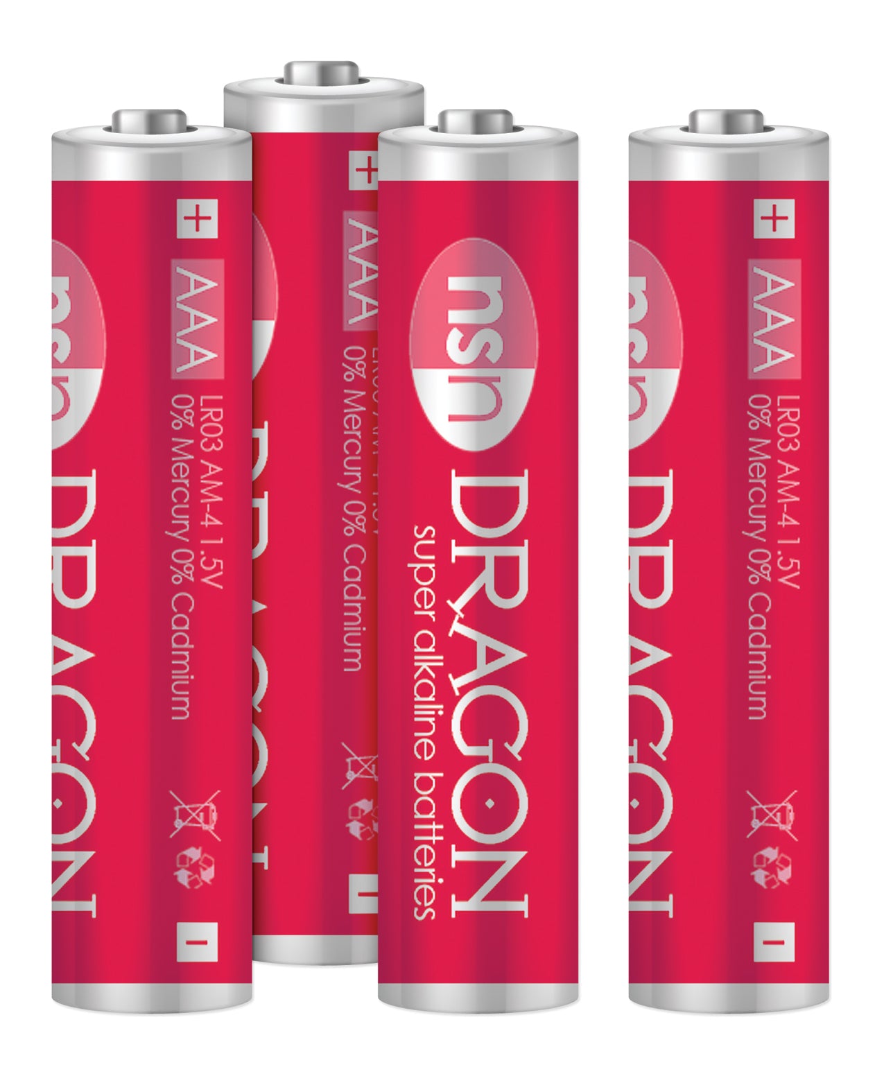 Dragon Dragon Alkaline Batteries - AAA Pack of 4