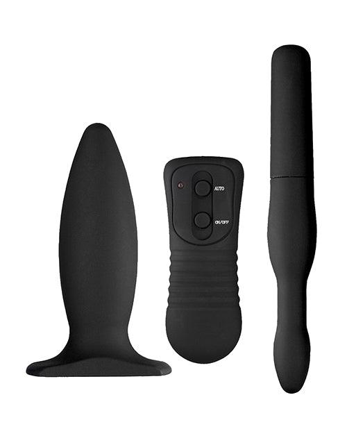 My 1st My 1st Anal Explorer Kit Vibrating Butt Plug and Please - Black