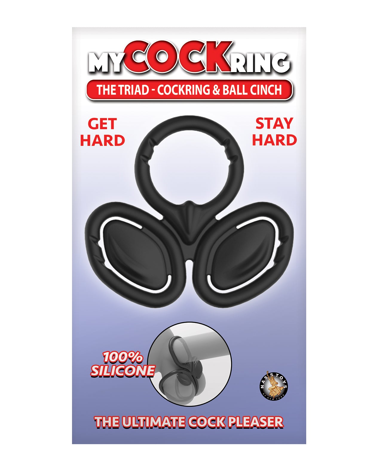 My Cock Ring My Cock Ring The Triad Cockring &amp; Ball Cinch - Black