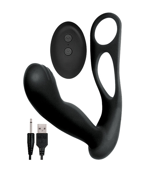 Butts Up Butts Up Prostate Massager w/Scrotum &amp; Cockring - Black - Image 2