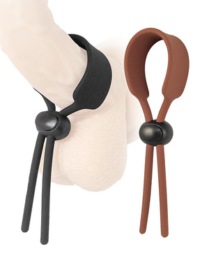Nasstoys Cock Loops Adjustable Cock Ties - Brown/Black - Image 3