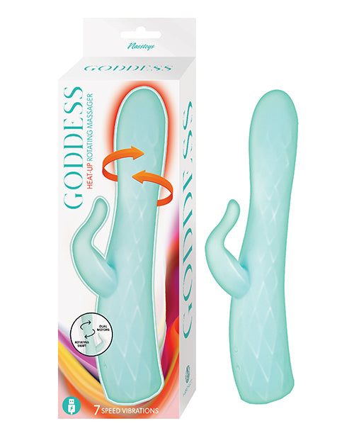 Goddess Goddess Heat-up &amp; Rotating Vibrator - Aqua