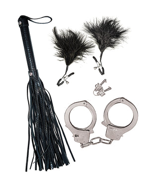 Nasstoys Bondage by Nasstoys Whip &amp; Cuff Set - Black - Image 3