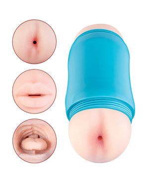 Nasstoys Delite Two Ways Mouth &amp; Ass Masturbator - White - Image 4