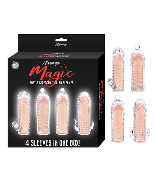 Nasstoys Magic Soft &amp; Stretchy Tickler Sleeves - Clear