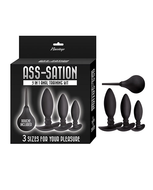 Ass-sation Ass-sation 3-in-1 Training Kit Douche Included - Black