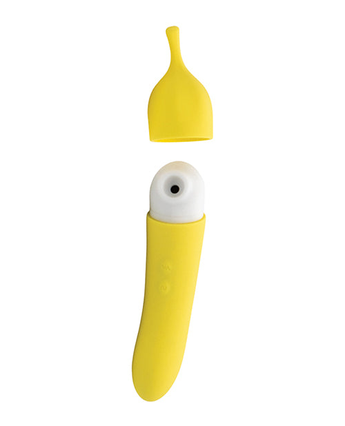 Like A Kitten Natalie's Toy Box Banana Cream Air Pulse &amp; G-Spot Vibrator - Yellow