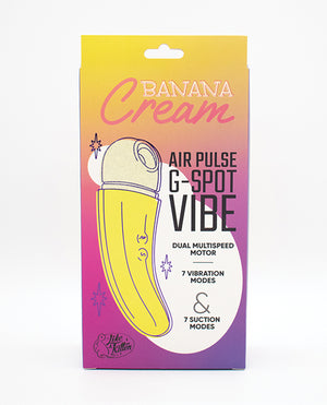 Like A Kitten Natalie's Toy Box Banana Cream Air Pulse &amp; G-Spot Vibrator - Yellow - Image 4
