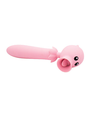 Like A Kitten Natalie's Toy Box Lick n' Stick Clit Flicker &amp; G-Spot Vibe - Pink