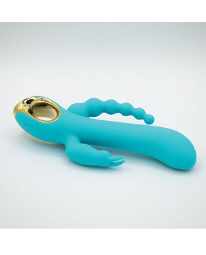 Like A Kitten Natalie's Toy Box Mighty Magic Clit, G-Spot &amp; Anal Vibrator - Aqua - Image 2