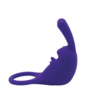 Like A Kitten Natalie's Toy Box The Cock Hopper Cock Ring &amp; Bullet Vibrator - Purple
