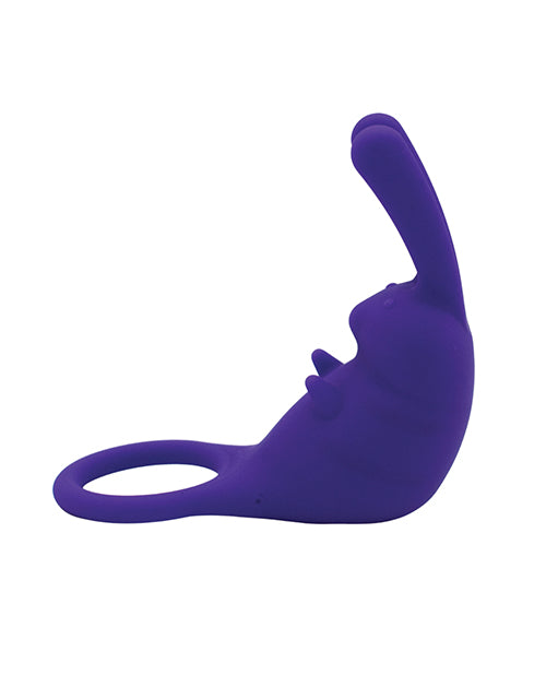 Like A Kitten Natalie's Toy Box The Cock Hopper Cock Ring &amp; Bullet Vibrator - Purple