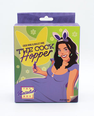 Like A Kitten Natalie's Toy Box The Cock Hopper Cock Ring &amp; Bullet Vibrator - Purple - Image 3