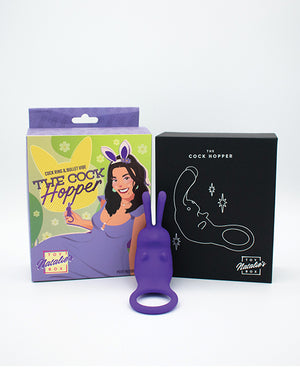 Like A Kitten Natalie's Toy Box The Cock Hopper Cock Ring &amp; Bullet Vibrator - Purple - Image 4